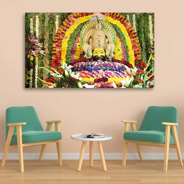 Multicolour_Khatu_Shyam_Ji_Photo_Frame_For_Wall_Decoration_Living_Room_|_Canvas_With_Wooden_Frame_|_Khatu_Shyam_Wall_Frames_|_Khatu_Shyam_Ji_Decorative_Wall_Deames_(24_By_12_Inches)