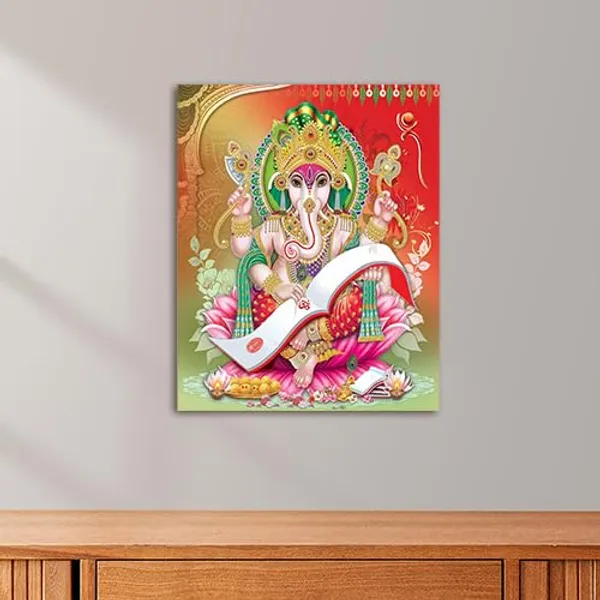 Multicolour_Beautiful_Lord_Ganesha_Painting_Canvas_Wall_Frame_For_Living_Room_Wall_Decor_|_Lord_Ganesh_Ji_Ganpati_Painting_With_Frame_|_Canvas_Painting_(Ready_To_Hang)_(20_By_30_Inches)