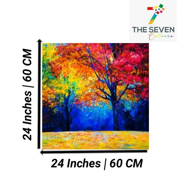 Multicolour_Beautiful_Colourful_Trees_Landscape_Paintings_Canvas_Abstract_Modern_Wall_Art_Decor_Painting_For_Living_Room_|_Bedroom_|_Home_Decoration_(With_Frame)_(24_By_24_Inches)