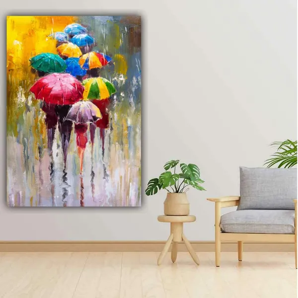 Multicolour_Rainy_Day_Canvas_Paintings_For_Living_Room_|_Bedroom_|_Office_Walls_(With_Frame)_(24_By_48_Inches)