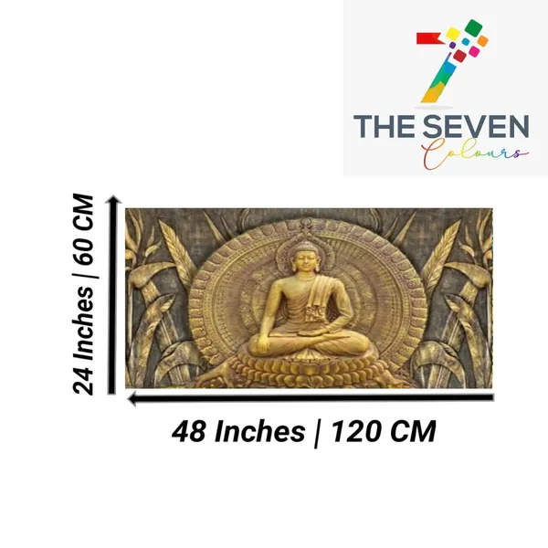 Multicolour_Beautiful_Meditating_Blessing_Buddha_Painting_Canvas_Abstract_Modern_Wall_Art_Big_Large_Size_Paintings_For_Living_Room_(With_Frame)_(48_By_24_Inches_|_120_By_60_Cm)