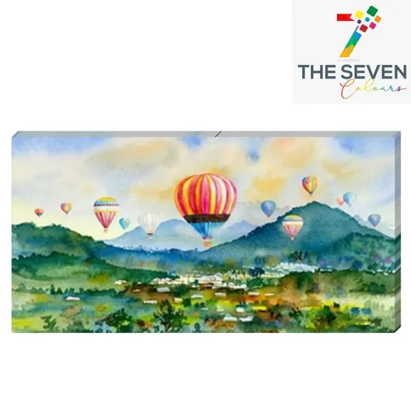 Multicolour_Beautiful_Canvas_Paintings_Hot_Air_Balloon_Landscape_Modern_Wall_Art_Painting_Large_Size_For_Living_Room_|_Bedroom_(With_Wooden_Frame)_(48_By_24_Inches)