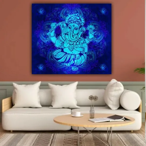 Multicolour_Beautiful_Ganesha_Painting_Photo_Frame_Canvas_Abstract_Modern_Wall_Art_Decor_Ganesh_Ji_Painting_For_Living_Room_(With_Frame)_(24_By_24_Inches)