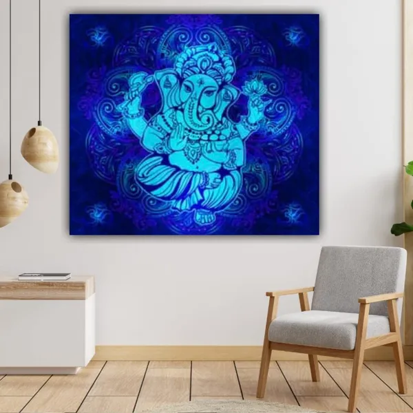 Multicolour_Beautiful_Ganesha_Painting_Photo_Frame_Canvas_Abstract_Modern_Wall_Art_Decor_Ganesh_Ji_Painting_For_Living_Room_(With_Frame)_(24_By_24_Inches)