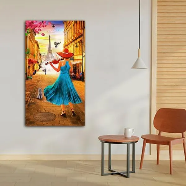 Multicolour_Beautiful_Landscape_Girl_Playing_The_Violin_Canvas_Painting_Wall_Frame_Wall_Decor_For_Living_Room,_Modern_Art_Painting_(Ready_To_Hang)_(24_By_48_Inches)