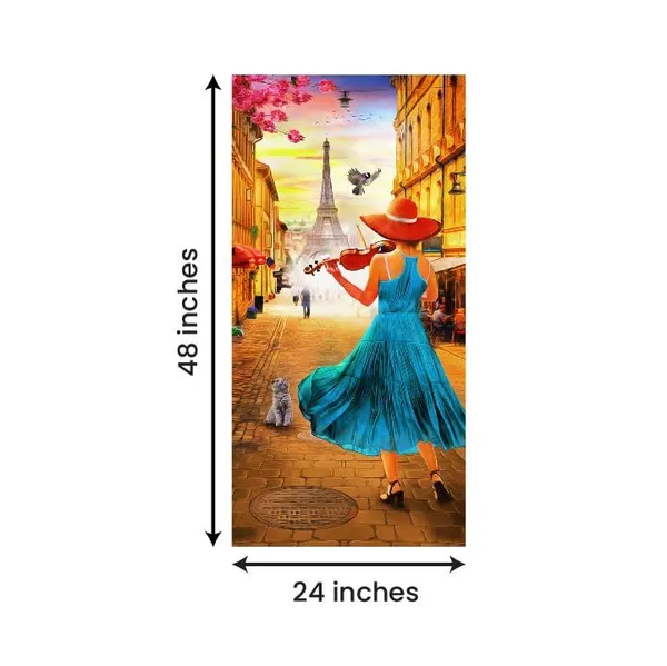 Multicolour_Beautiful_Landscape_Girl_Playing_The_Violin_Canvas_Painting_Wall_Frame_Wall_Decor_For_Living_Room,_Modern_Art_Painting_(Ready_To_Hang)_(24_By_48_Inches)