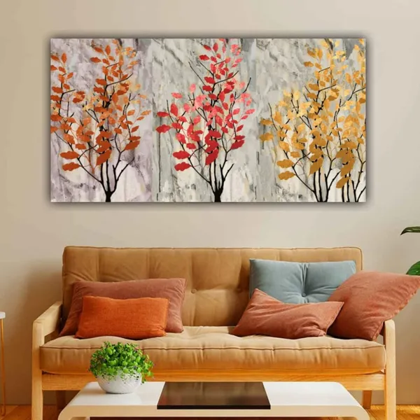 Multicolour_Beautiful_Flower_Painting_Art_Canvas_Abstract_Modern_Wall_Decor_Big_Large_Size_Floral_Frame_For_Living_Room_|_Bedroom_(48_By_24_Inches_|_120_By_60_Cm)_(With_Frame)