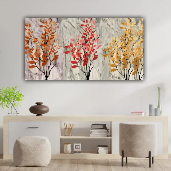 Multicolour_Beautiful_Flower_Painting_Art_Canvas_Abstract_Modern_Wall_Decor_Big_Large_Size_Floral_Frame_For_Living_Room_|_Bedroom_(48_By_24_Inches_|_120_By_60_Cm)_(With_Frame)