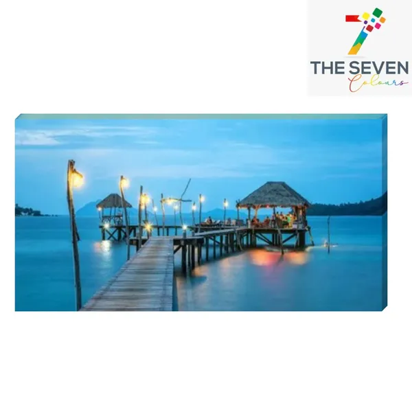 Multicolour_Beautiful_Bahamas_Beach_Landscape_Painting_Canvas_Modern_Art_Wall_Decor_Big_Large_Size_Painting_For_Living_Room_(With_Wooden_Frame)_(60_By_30_Inches)