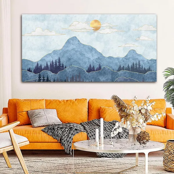 Multicolour_Beautiful_Mountain_Abstract_Canvas_Painting_Wall_Frame_Wall_Decor_|_Modern_Art_Canvas_Painting_(Ready_To_Hang)_(60_By_30_Inches)