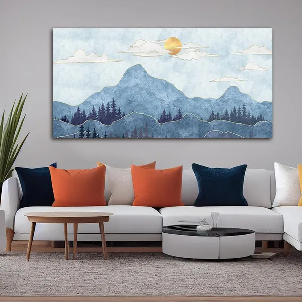 Multicolour_Beautiful_Mountain_Abstract_Canvas_Painting_Wall_Frame_Wall_Decor_|_Modern_Art_Canvas_Painting_(Ready_To_Hang)_(60_By_30_Inches)
