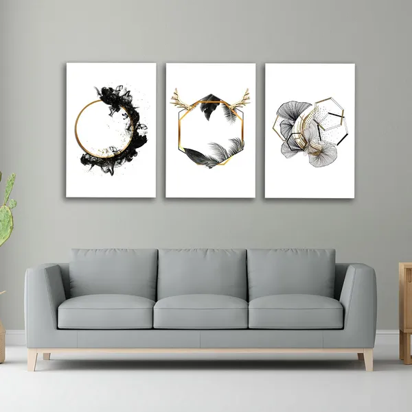 Multicolour_Beautiful_Abstract_Canvas_Painting_For_Living_Room_Wall_Decor_|_Canvas_Painting_|_Modern_Wall_Art_Rings_Painting_|_Multi_Frame_Painting_(Ready_To_Hang)(18_By_36_Inches)