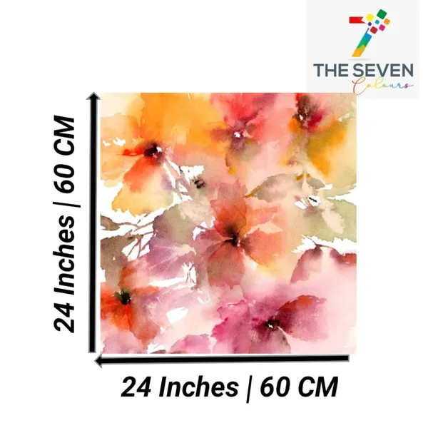 Multicolour_Beautiful_Flower_Painting_Canvas_Abstract_Modern_Art_Wall_Decor_For_Living_Room_|_Bedroom_(24_By_24_Inches_|_120_By_60_Cm)_(With_Frame)