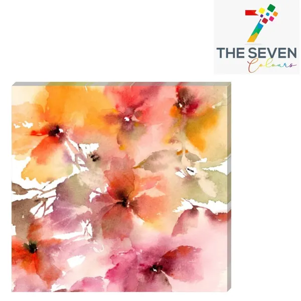 Multicolour_Beautiful_Flower_Painting_Canvas_Abstract_Modern_Art_Wall_Decor_For_Living_Room_|_Bedroom_(24_By_24_Inches_|_120_By_60_Cm)_(With_Frame)