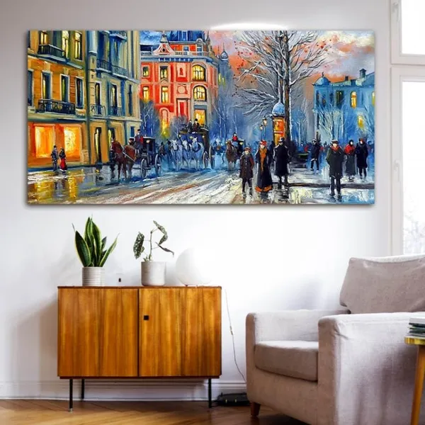 Multicolour_Beautiful_Landscape_Old_City_In_Winter_Canvas_Painting_Wall_Frame_Wall_Decor_For_Living_Room_|_Modern_Art_Canvas_Painting_(Ready_To_Hang)_(60_By_30_Inches)