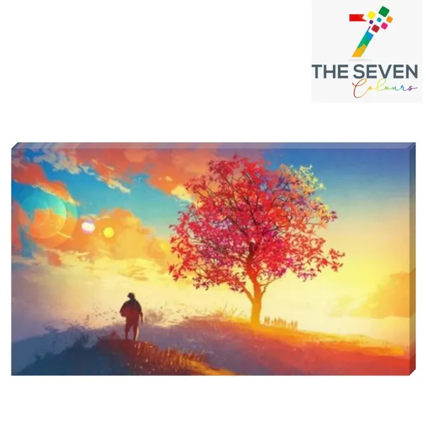 Multicolour_Beautiful_Canvas_Landscape_Painting_A_Pink_Tree_In_Autumn_Abstract_Modern_Wall_Art_Decor_Big_Large_Size_Paintings_For_Living_Room_(48_By_24_Inches)_(With_Wooden_Frame)