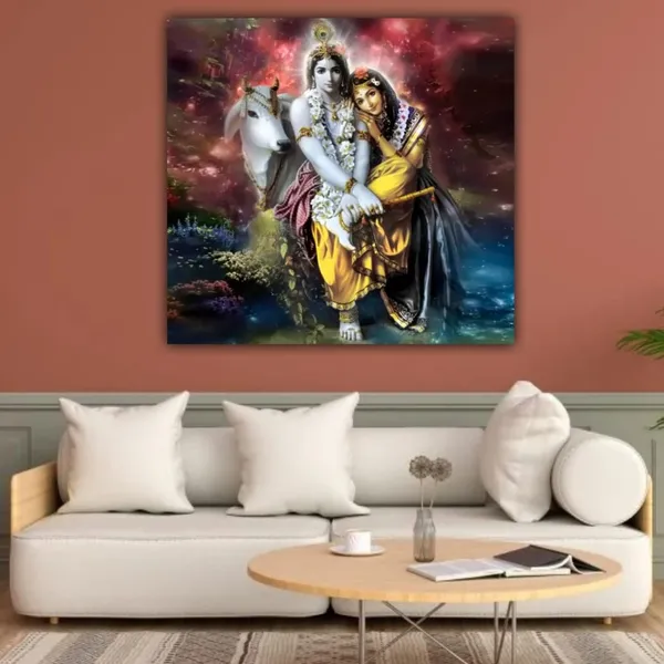 Multicolour_Beautiful_Canvas_Madhubani_Radha_Krishna_Painting_With_Frame_For_Living_Room_Wall_Decor_Big_Size_Large_Photo_Home_Decoration_|_Bedroom_|_Office_Walls_|_Gifts_(24X24_Inches)
