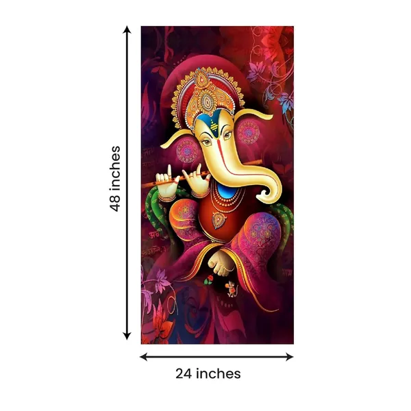 Multicolour_Beautiful_Lord_Ganesha_Painting_Canvas_Wall_Frame_For_Living_Room_Wall_Decor_|_Lord_Ganesh_Ji_Ganpati_Painting_With_Frame_|_Canvas_Painting_(Ready_To_Hang)_(24_By_48_Inches)
