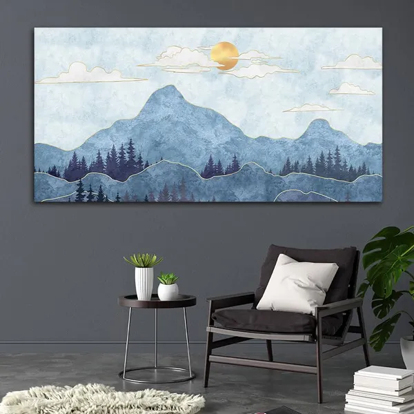 Multicolour_Beautiful_Mountain_Abstract_Canvas_Painting_Wall_Frame_Wall_Decor_|_Modern_Art_Canvas_Painting_(Ready_To_Hang)_(48_By_24_Inches)