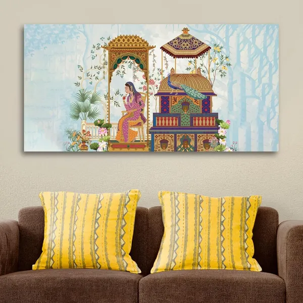 Multicolour_Indian_Mughal_Art_Canvas_Painting_Wall_Frame,_Big_Size_Canvas_Painting_With_Frame_|_Canvas_Painting_|_Ancient_Indian_Mughal_Painting_(Ready_To_Hang)_(60_By_30_Inches)