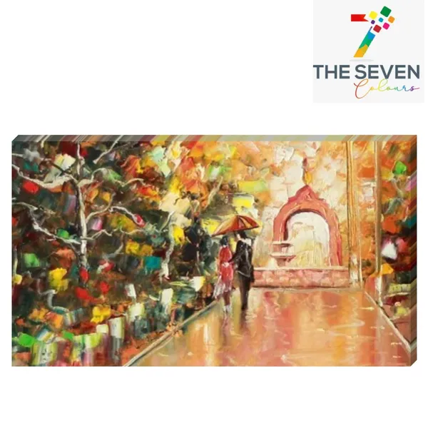 Multicolour_Beautiful_Canvas_Paintings_Couples_Walking_In_Rain_Abstract_Modern_Wall_Art_Decor_Big_Large_Size_Landscape_Paintings_For_Living_Room_(48_By_24_Inches)_(With_Wooden_Frame)