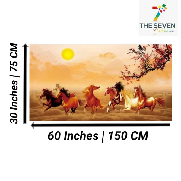 Multicolour_Beautiful_Running_8_Horses_Vastu_Painting_With_Frame_For_Living_Room_Wall_Decoration_Big_Large_Size_Canvas_Modern_Wall_Arts_For_Home_Decoration_(60_By_30_Inches)
