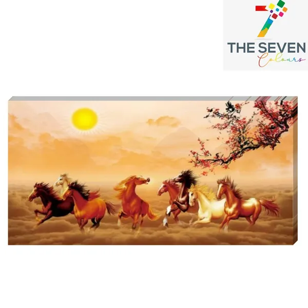 Multicolour_Beautiful_Running_8_Horses_Vastu_Painting_With_Frame_For_Living_Room_Wall_Decoration_Big_Large_Size_Canvas_Modern_Wall_Arts_For_Home_Decoration_(60_By_30_Inches)