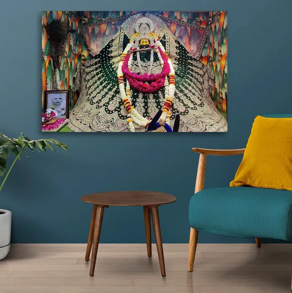 Multicolour_Khatu_Shyam_Ji_Photo_Frame_For_Wall_Decoration_|_Canvas_With_Wooden_Frame_Ready_To_Hang_Frame_|_Khatu_Shyam_Wall_Frame_|_Khatu_Shyam_Temple_Photo_Frame_(24_By_12_Inches)