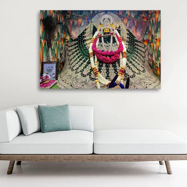 Multicolour_Khatu_Shyam_Ji_Photo_Frame_For_Wall_Decoration_|_Canvas_With_Wooden_Frame_Ready_To_Hang_Frame_|_Khatu_Shyam_Wall_Frame_|_Khatu_Shyam_Temple_Photo_Frame_(24_By_12_Inches)