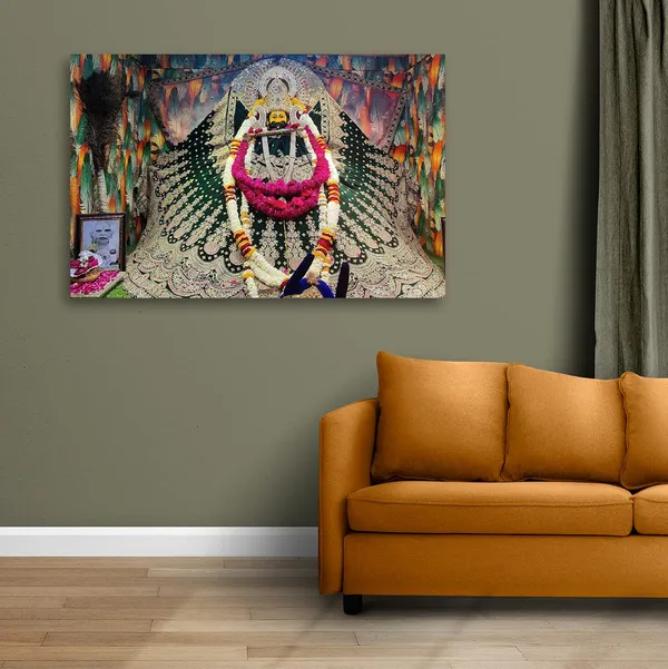 Multicolour_Khatu_Shyam_Ji_Photo_Frame_For_Wall_Decoration_|_Canvas_With_Wooden_Frame_Ready_To_Hang_Frame_|_Khatu_Shyam_Wall_Frame_|_Khatu_Shyam_Temple_Photo_Frame_(24_By_12_Inches)