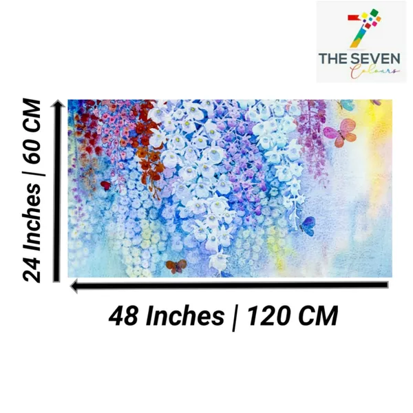 Multicolour_Beautiful_Ordchid_Flowers_Paintings_Modern_Wall_Art_Decor_Canvas_Painting_For_Living_Room_|_Bedroom_|_Office_Walls_(With_Frame)_(48_By_24_Inches)