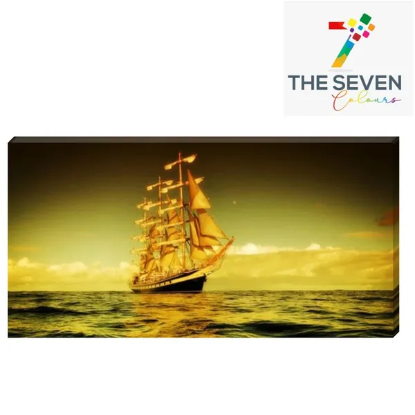 Multicolour_Beautiful_Sailing_Ship_In_Sunset_Canvas_Paintings_Big_Size_For_Living_Room_|_Bedroom_|_Office_Wall_(With_Frame)_(60_By_30_Inches)