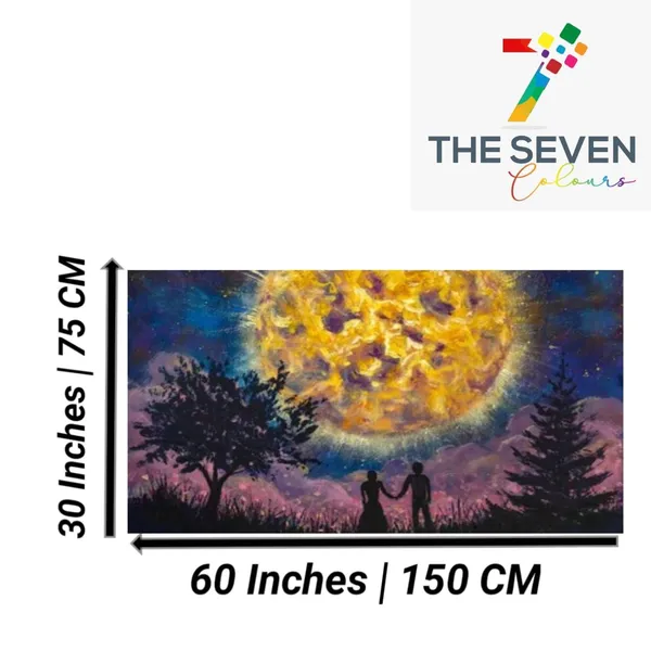 Multicolour_Landscape_Couples_Canvas_Painting_Wall_Frame_Wall_Decor_For_Living_Room_|_Couples_In_Night_Sky_Canvas_Painting_(Ready_To_Hang)_(60_By_30_Inches)