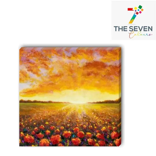 Multicolour_Beautiful_Sunrise_In_Sunflower_Field_Landscape_Paintings_Abstract_Modern_Wall_Art_Decor_Painting_For_Living_Room_(24_By_24_Inches)_(With_Frame)