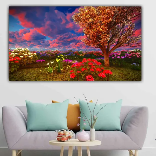 Multicolour_Beautiful_Canvas_Paintings_Autumn_Colorful_Flowers_Landscape_Modern_Wall_Art_Decor_Abstract_Designs_Big_Large_Size_Paintings_(With_Frame)_(18_By_24_Inches)
