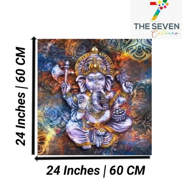 Multicolour_Beautiful_Ganesha_Painting_Multicoloured_Textured_Photo_Frame_Canvas_Abstract_Modern_Wall_Art_Decor_Ganesh_Ji_Painting_For_Living_Room_(With_Frame)_(24_By_24_Inches)