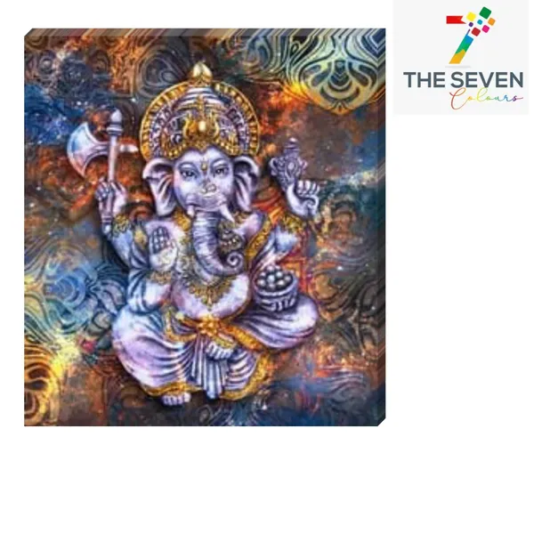 Multicolour_Beautiful_Ganesha_Painting_Multicoloured_Textured_Photo_Frame_Canvas_Abstract_Modern_Wall_Art_Decor_Ganesh_Ji_Painting_For_Living_Room_(With_Frame)_(24_By_24_Inches)