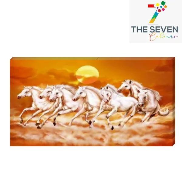 Multicolour_Beautiful_Vastu_Seven_White_Running_Horses_Painting_Sunrise_With_Frame_For_Living_Room_Wall_Decors_Big_Large_Size_Canvas_Painting_(60_By_30_Inches)