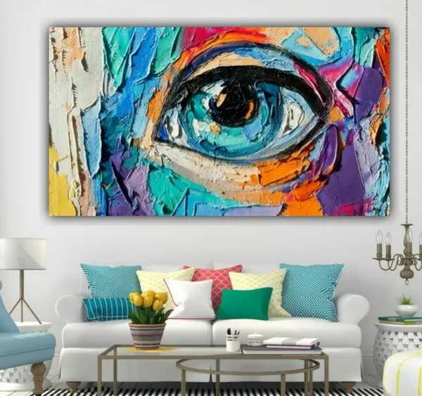 Multicolour_Canvas_Paintings_For_Living_Room_Beautiful_Eye_Abstract_Design_Wall_Art_Painting_Big_Size_(With_Frame)_(60_By_30_Inches)