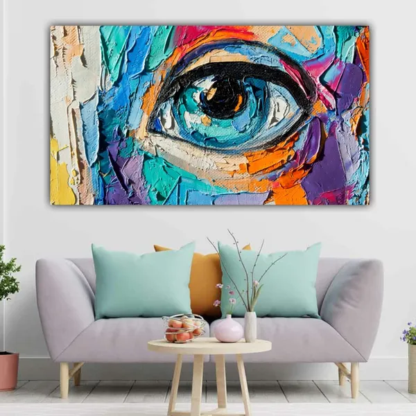 Multicolour_Canvas_Paintings_For_Living_Room_Beautiful_Eye_Abstract_Design_Wall_Art_Painting_Big_Size_(With_Frame)_(60_By_30_Inches)