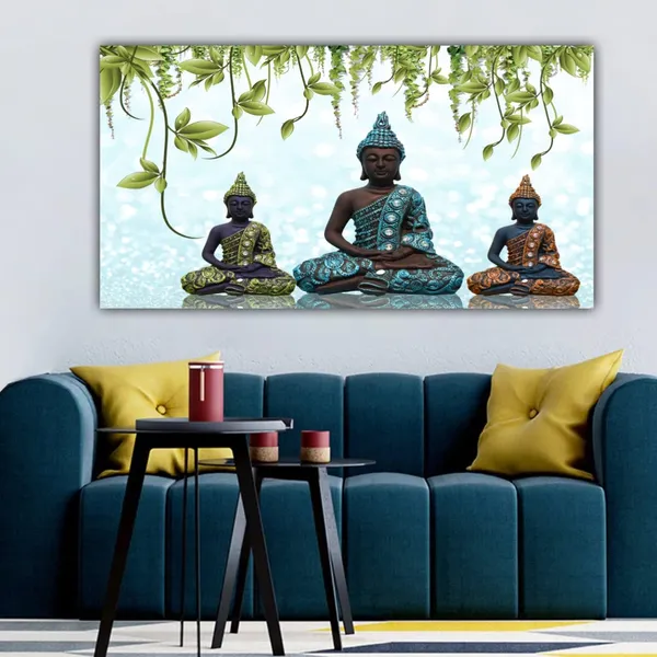 Multicolour_Beautiful_Meditating_Buddha_Painting_Abstract_Modern_Wall_Art_Decor_Big_Large_Size_Paintings_For_Living_Room_(48_By_24_Inches_|_120_By_60_Cm)_(With_Frame)