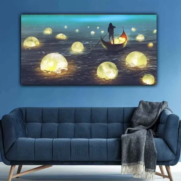 Multicolour_Landscape_Canvas_Painting_For_Wall_Decoration_A_Man_Rowing_Boat_Abstract_Big_Large_Size_Painting_For_Living_Room_|_Home_Decor_(48X24_Inches)