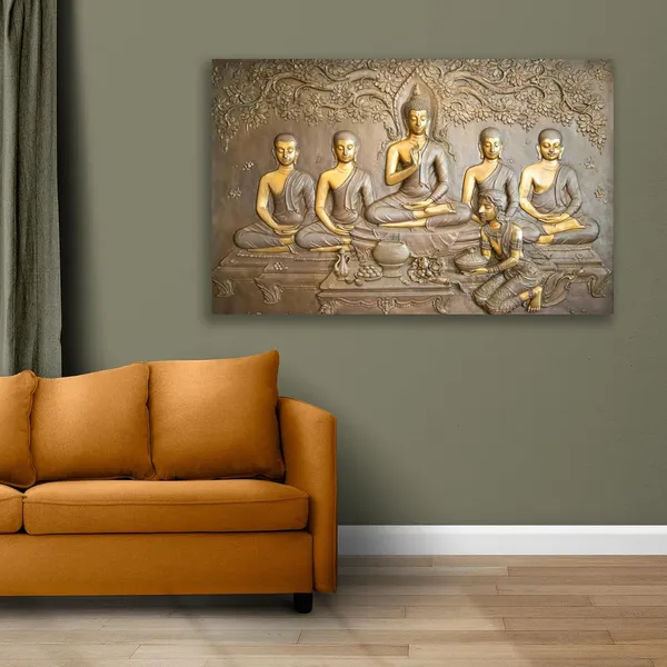 Multicolour_3D_Lord_Buddha_Painting_Canvas_Wall_Frame_Wall_Decor,_Big_Large_Size_Canvas_Painting_With_Frame_|_3D_Impressions_Lord_Buddha_Painting_(Ready_To_Hang)_(48_By_24_Inches)