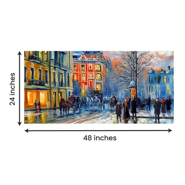 Multicolour_Beautiful_Landscape_Old_City_In_Winter_Canvas_Painting_Wall_Frame_Wall_Decor_For_Living_Room,_Modern_Art_Painting_(Ready_To_Hang)_(48_By_24_Inches)