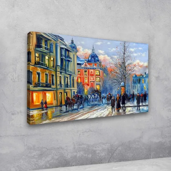 Multicolour_Beautiful_Landscape_Old_City_In_Winter_Canvas_Painting_Wall_Frame_Wall_Decor_For_Living_Room,_Modern_Art_Painting_(Ready_To_Hang)_(48_By_24_Inches)