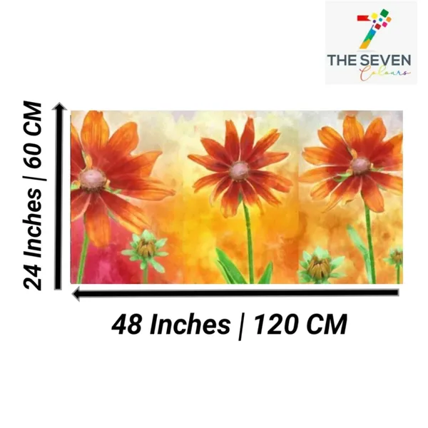Multicolour_Beautiful_Sun_Flower_Painting_Canvas_Abstract_Modern_Art_Wall_Decor_Big_Large_Size_For_Living_Room_|_Bedroom_|_Home_Decoration_(48_By_24_Inches_|_120_By_60_Cm)_(With_Frame)