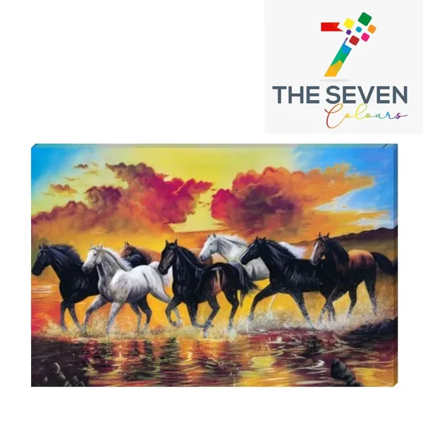 Multicolour_Beautiful_Running_7_Horses_Vastu_Painting_Frame_For_Living_Room_Wall_Decoration_Big_Large_Size_Canvas_Modern_Wall_Art_For_Home_Decors_|_Drawing_Room_(48_By_24_Inches)
