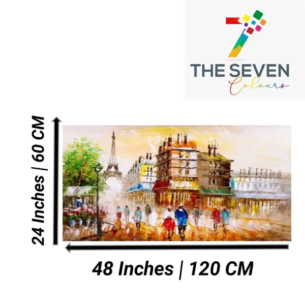 Multicolour_Landscape_Canvas_Painting_Frame_Wall_Decor_Street_View_Of_Paris_Painting_|_Big_Large_Size_Wall_Painting_Frame_|_Canvas_Painting_(Ready_To_Hang)_(48_By_24_Inches)