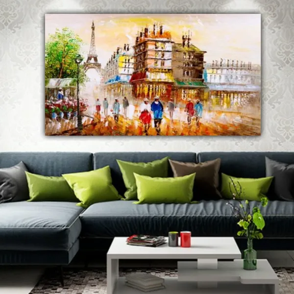 Multicolour_Landscape_Canvas_Painting_Frame_Wall_Decor_Street_View_Of_Paris_Painting_|_Big_Large_Size_Wall_Painting_Frame_|_Canvas_Painting_(Ready_To_Hang)_(48_By_24_Inches)