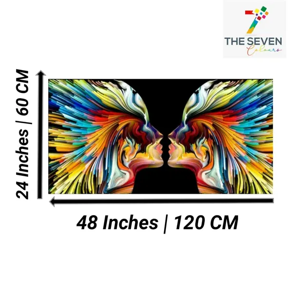 Multicolour_Canvas_Paintings_For_Living_Room_Colours_Of_Imagination_Abstract_Wall_Modern_Art_Painting_For_Bedroom_Office_Walls_(With_Frame)_(48_By_24_Inches)